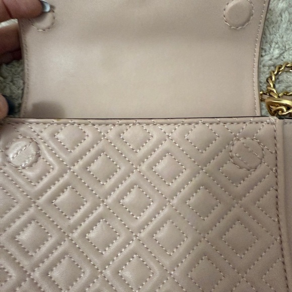 Tory Burch Shell Pink Small Quilted Fleming Convertible Shoulder Bag